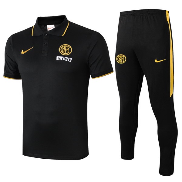 Polo Komplett Set Inter Milan 2019-20 Schwarz Gelb